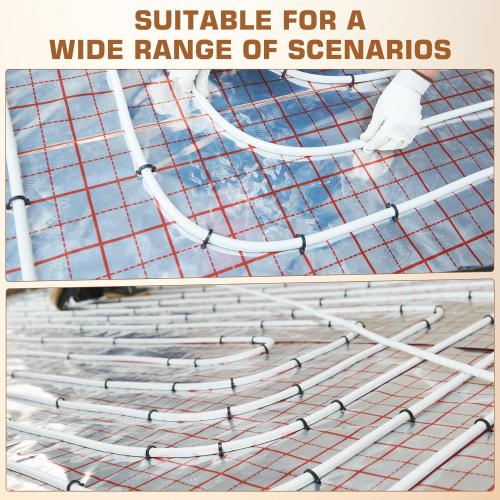 PEX Pipe Stapler with 1650 Pcs Foamboard Staples，Pex Foam Stapler Kit with 1-1/2″ Staples for1-2 Foamboard，Stand Up Foamboard Staple Gun No Bending Required for Operation