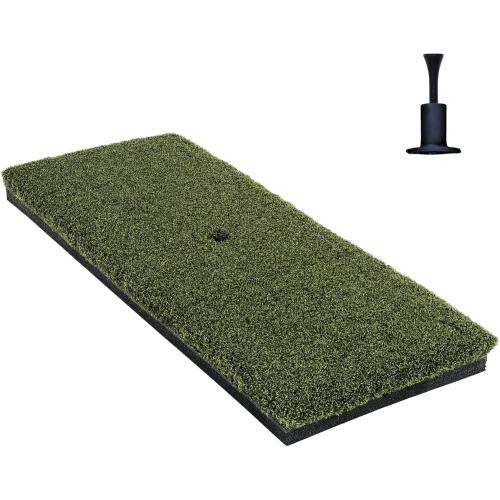 The Original Country Club Elite® by Real Feel Golf Mats® 10”X24” Hitting Strip | Heavy Duty Commercial Practice Mat | Accepts A Real Tee | Swing Down and Through | Indoor/Outdoor