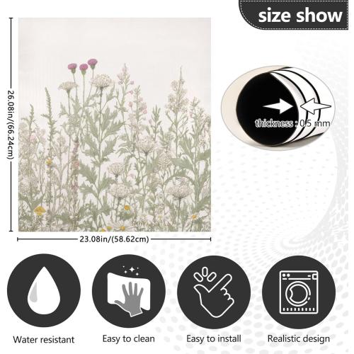 Herb Flower Dishwasher Magnet Cover, Reuseable Refrigerator Magnet Cover Decal Fridge Microwave Stickers Hoilday Party Decor, 23 x 26 Inch