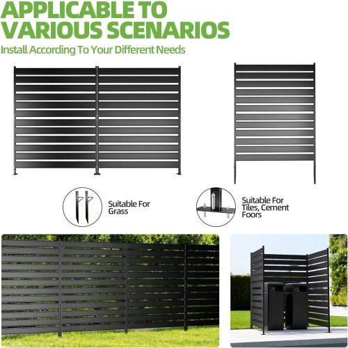 42 H x 38 W (3-Panels) Air Conditioner Fence Screen Trash Can Privacy Fence Panels, Suitable for Pools and Yards, no Digging Required，Privacy Panel