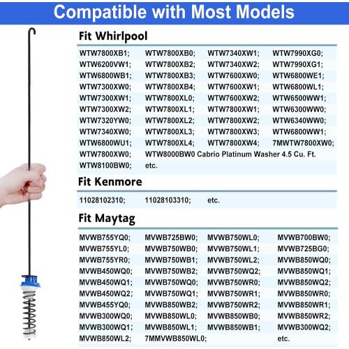 W10247710 Washer Suspension Rod Kit by Sikawai Fit Whirl-pool Ken-more May-tag Washing Machine Replace W10237427 W10256514 W10277357 PS2355518-4 Pcs