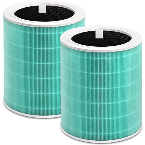 Set of 2 Core 600S Replacement Filter Compatible With Levoit Core 600s, 3-In-1 High-Efficiency Filter And Activated Carbon Filter, Part#Core 600S-Rf for Home Dust/Smoke Odors/Pet Dander Removing, 2Pack, Green