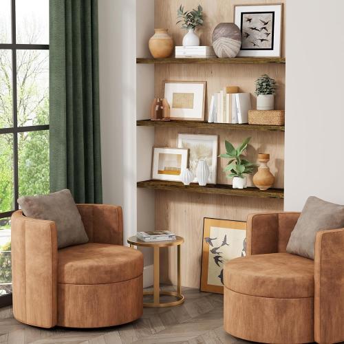 Forbena 36 Inch Floating Shelves for Wall Long Set of 3, Large Deep Wall Shelves for Bedroom Living Room Decor, Rustic Wood Floating Shelf for Kitchen Closet Office TV Plants Books (Dark Brown)