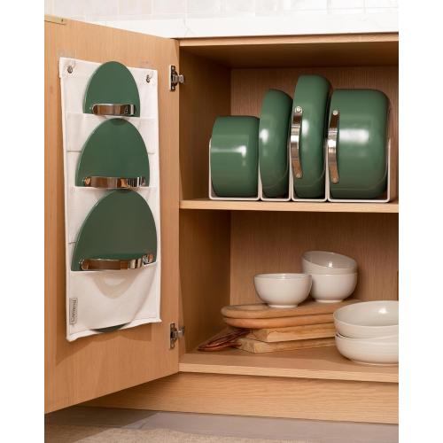 Caraway Non-stick Ceramic Cookware Set (12 Piece) Pots, Pans, Lids and Kitchen Storage - PFAS & PFOA Free - Oven Safe Pan Set & Compatible with All Stovetops - Black