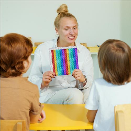 COOVA Multiplication Chart Pop It - Multiplication Game Board, 12x12 Times Table Math Game Board for Kids Learning, Educational Multiplication Machine Toy