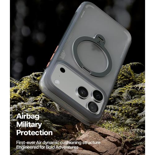 TORRAS Ostand Q3 Air for iPhone 17 Pro Max Case with 360 Magnetic Stand, Fit for MagSafe, Mil-Grade Drop Tested, Camera Control Button, Shockproof Phone Case for iPhone 17 Pro Max 6.9, Shadow Black