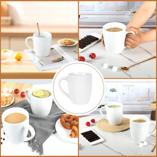 27OZ Extra Large Ceramic Coffee Mug, Jumbo Coffee Mugs, Big Tea Cups with a Large Handle for Office and Home set of 2 (White)