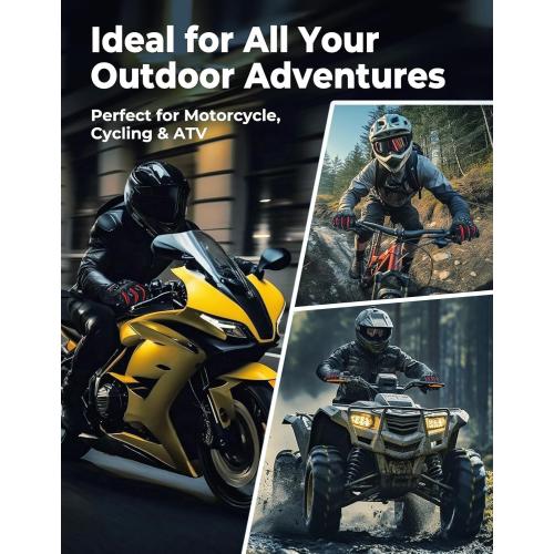 KEMIMOTO Motorcycle Gloves for Men, Touchscreen Cycling Gloves for Outdoor Sports On-Road Off-Road Mountain Motorcycle Motorcross Motorbike Dirt Bike Bicycle Racing ATV UTV