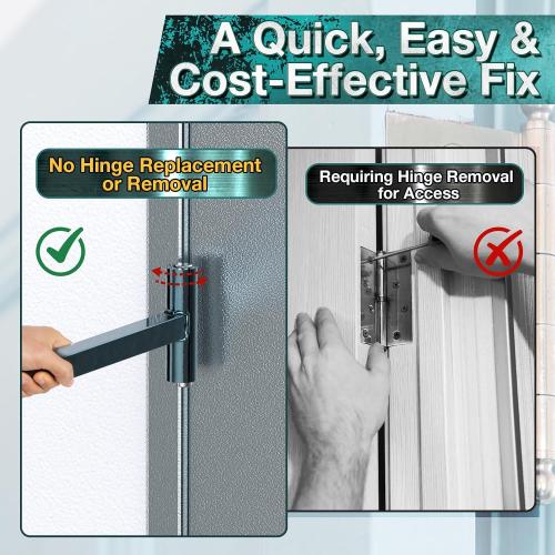 Door Hinge Adjustment Tool, 2-in-1 Hinge Bender Wrench for .134 & .180 Gauge Commercial Door Hinges, Heavy-Duty Door Alignment Repair Tool, Ideal for Property Managers & Maintenance Staff