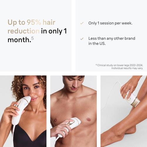 Braun Smart IPL, Silk·Expert Pro 5: at Home Laser Hair Removal for Women and Men, Permanent Visible Hair Reduction in Hair Regrowth for Body & Face, Soft Pouch and Precision Head, IPL5157