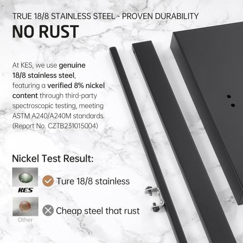 KES Free Standing Towel Rack Bathroom, Standing Towel Rack Floor with Weighted Base 2-Tier, Double Bath Towel Holder 18/8 Stainless Steel***** , BTH231-BK