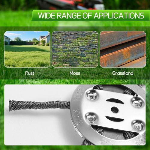 2026 New Steel Wire Grass Trimmer Head for 5mm Aperture, Upgrade String Trimmer Replacement Head, Multifunctional Steel Trimmer Blade for Garden Use, Durable Weed Trimmer Head for Home Users (2pc)