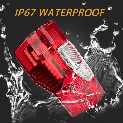 Left Driver Side Rear Tail Light Assembly Compatible With 2020-2022 Ford F250/F350/F450 Super Duty Rear Taillight Tail Lamp Halogen Brake Lamp(w/o Blind Spot) (w/o LED)