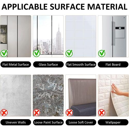 DARENYI A2 Acrylic Mirror Sheet for Wall, 16.5 x 23.2 Large Rectangular Mirror Tiles Frameless Wall Mounted Mirror Self-Adhesive Mirror Stickers for Vanity Bedroom Home Decor