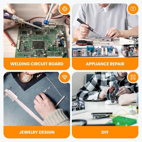 Cordless Soldering Iron Kit, ELMCONFIG 1100mAh USB Wireless Electric Soldering Gun Pen, Portable and Rechargeable for Home Appliance Repair, Electronic Components, DIY, Black