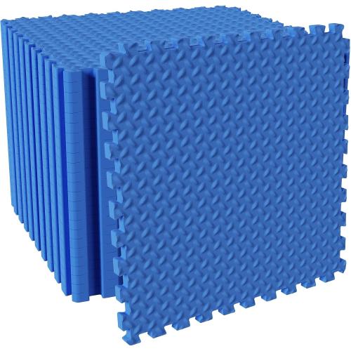Fitvids Puzzle Exercise Gym Flooring Mat, High-Density EVA Interlocking Tiles Workout Mat for Home Gym, Fitness Equipment, MMA, Gymnastics, Shock-Absorbing Exercise Mat