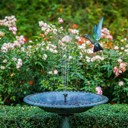 AISITIN Solar Fountain Pump 2.5W, 6.7 Solar Powered Water Fountain Pump for Bird Bath, solar pump for fountain with 6 Nozzles for Garden, Ponds, Pool, Fish Tank, Outdoor and Aquarium