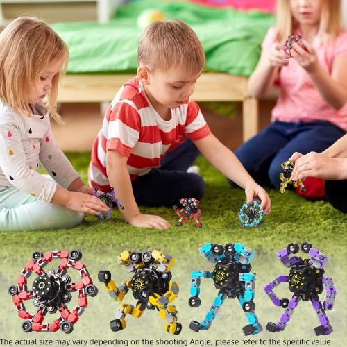 Transformable Fidget Spinners 9-Pack – Sensory Toys for Kids & Adults with ADHD, Autism, Anxiety Relief Easter Gifts