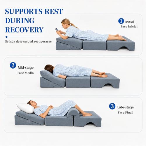 BBL Cushion, BBL Pillow After Surgery, Adjustable, Extra Thick, V-shape | Post Surgery Recovery Cushion to Prevent Bottoming Out, Almohada BBL, FSA&HSA Eligible