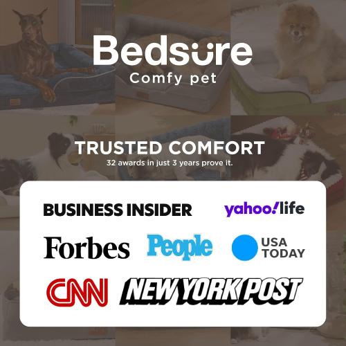Bedsure L Plus Orthopedic Dog Bed for Large Dogs - Washable Dog Cat Bed Waterproof, L Plus Big Comfort Dogs Couch Sofa with Washable Removable Cover, Pet Bed with Nonskid Bottom, Grey, 38