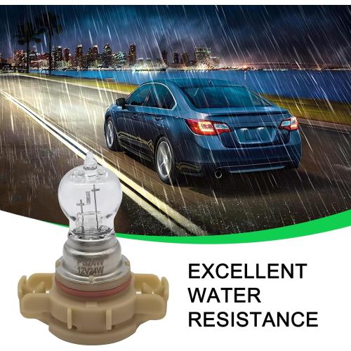 2 PCS PS24W Car Fog Light Bulbs, 12V Halogen Turn Signal Brake Light Reversing Light Bulbs, Car Modification Replacement Parts, Universal for Most Cars, Trucks, SUVs (White)
