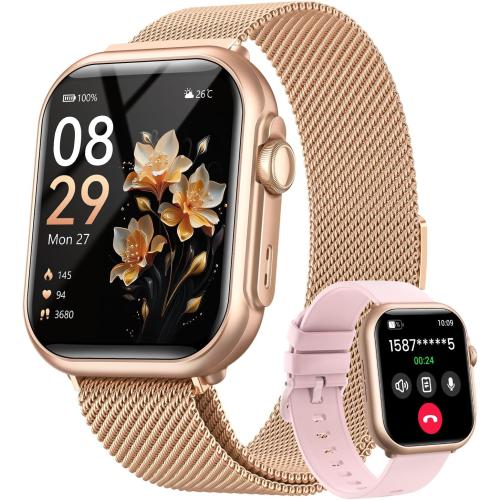 Smart Watches for Women,1.85 HD Smartwatch Fitness Trackers, with 2 Bands
