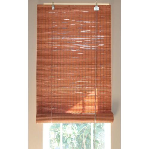 Seta Direct, Bamboo Flat-Weave Sun-Filtering Roll Up Blind - 60-Inch Wide by 66-Inch Long (Amber Honey)