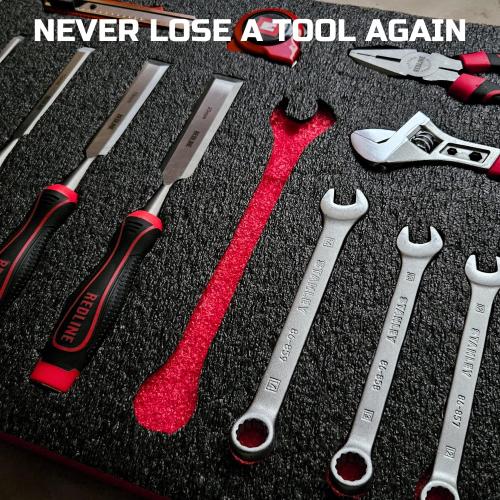 ONREVA Tool Box Foam, 2Pack 30x22x2 inch, Foam Inserts for Cases, Polyethylene Storage Sheets for Toolbox Hard Case, Tool Shadow Insert, Kaizen Organizer Sheet