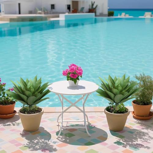 28 inch Artificial Agave Plants, Large Size Fake Succulent Plant, Faux Succulents Stems for Outdoor Indoor Home Decor (Set of 2)