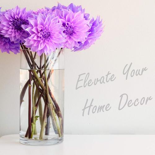 CYS Excel Large Glass Cylinder Vase (H:16 D:8) Flower Vase Centerpieces Hurricane Floating Pillar Candle Holder Terrarium Planter