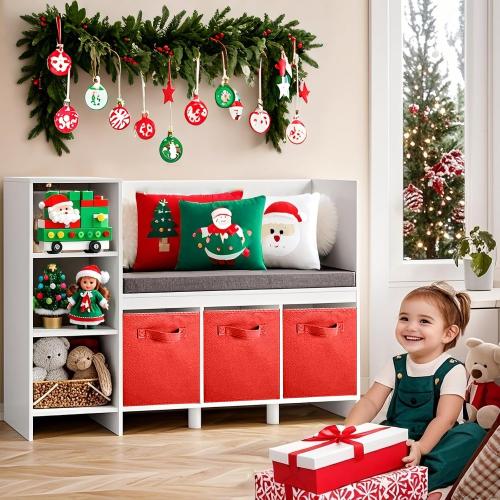 ShellKingdom Storage Bins, Foldable Fabric Storage Cubes and Cloth Storage Organizer Drawer for Closet and Toys Storage, 2 Pack (Red)