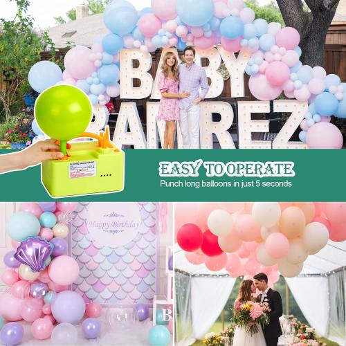AGPtEK Electric Air Balloon Pump, 3-in-1 Electric Balloon Pump for Latex 260Q Foil Balloons 110-120V 500W Portable Electric Balloon Blower Air Pump Balloons Inflator for Party Holiday Decoration