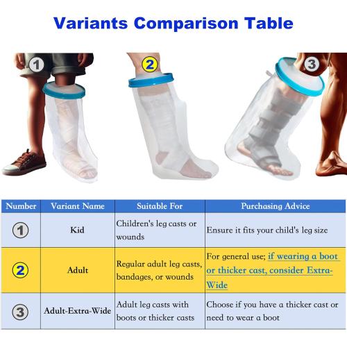 Waterproof Cast Covers for Shower Leg Adult, Cast Protector Bag Sleeve