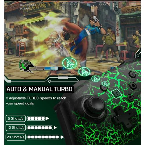 Wireless Switch Controller for Nintendo Switch/Lite/OLED Controller, Switch Controller with a Mouse Touch Feeling on Back Buttons, Extra Switch Pro Controller with Wake-up,Programmable, Turbo Function