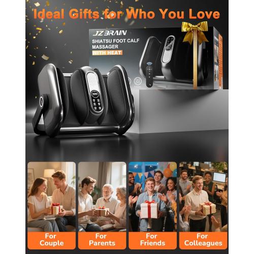 Shiatsu Foot Massager Machine with Heat : Deep Kneading Calf Massager with Vibration for Plantar Fasciitis, Neuropathy, Pain Relief, Circulation for Home and Office Use*Missing Remote*