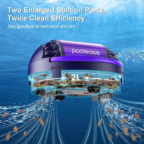 X1 Robotic Pool Vacuum for Above Ground Pool, Automatic Cordless Pool Cleaner with 45W Dual-Motor, Ideal for Above-Ground Flat Pool, 2L Debris Capacity