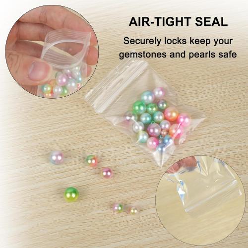 120 PCS Small Plastic Bags for Jewelry, 2 x 2.76 Resealable Clear Poly Baggies, 2.4 Mil Mini Zip Bags for Small Business, Storage, Gifts, Candy, Screws