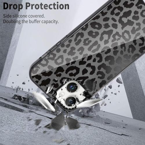 2 Pack Cheetah Print Cases for Apple iPhone 13 / iPhone 14 Case 6.1 inch, Clear Cute Coquette Fashion Leopard Patterns for Girls Women Funda with Shockproof Protection Silicone Soft TPU Cover