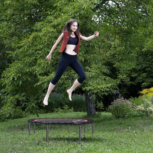 Newan 40-48 Silent Mini Trampoline Fitness Trampoline Bungee Rebounder Jumping Cardio Trainer Workout for Adults-Max Limit 330lbs
