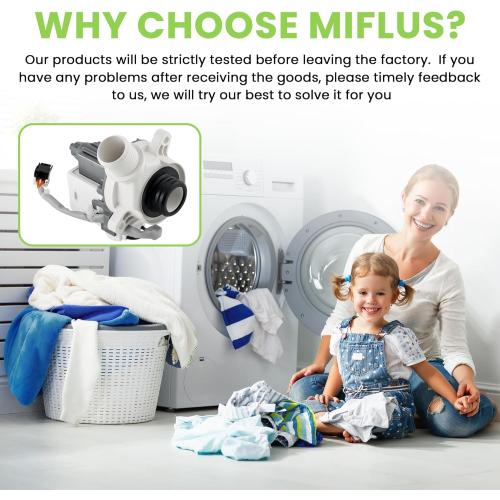 290d1201g003 Washer Drain Pump/WH23X28418 Washer Drain Pump Compatible for G-E,Hot-point by MIFLUS,Replaces B40-3A01,B30-3A02,WH23X24178,290D1201G001,290D1201G002