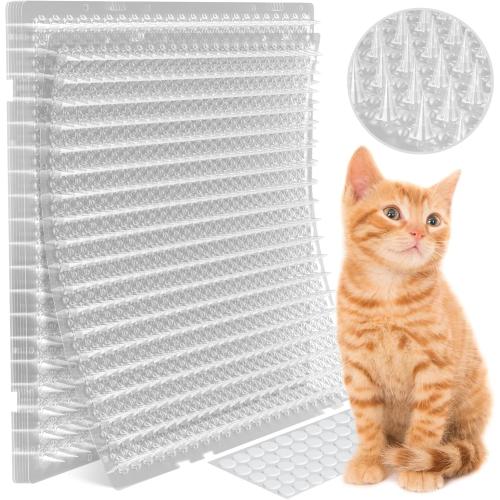 Petfolio 12 Pack Scat Mat for Cats - 16 x 13 Inch Cat Spike Mat with 1 Inch Spike is A Perfect Pet Training Mat Device for Cat Repellent Indoor & Outdoor to Deter Cats & Other Animals for All Seasons