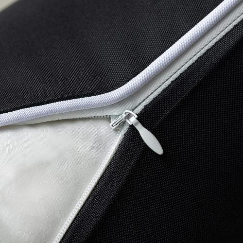 Phantoscope Pack of 2 Outdoor Waterproof Solid Throw Decorative Pillow Cover Decorative Square Outdoor Pillows Cushion Case Patio Pillows for Couch Tent Sunbrella (18''x18'', Black)