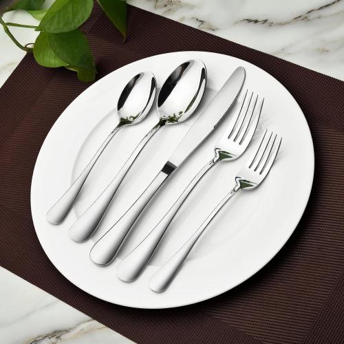 Silverware Set for 8, 40 Piece Stainless Steel Flatware Utensil Cutlery Set