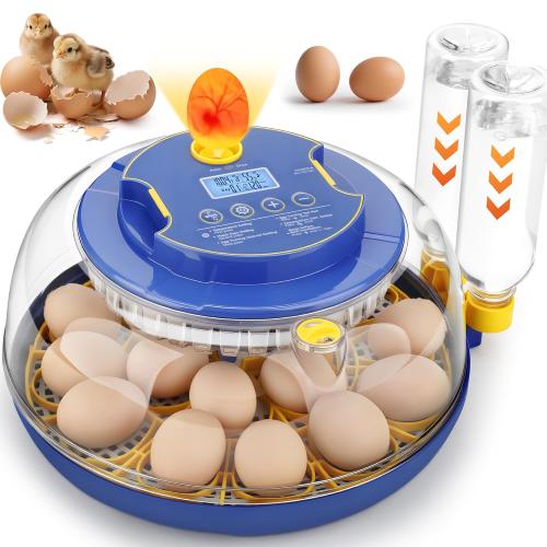 Incubators-for-Hatching-Eggs, TACOSO 18-Egg-Incubator for Hatching Chickens with Temperature & Humidity Control & Display, Egg Turning, Egg Candler, Air Vent for Hatching Chicken, Duck,Goose and Quail