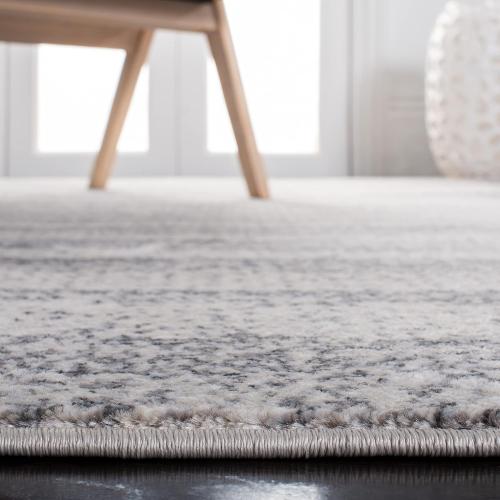 SAFAVIEH Area Rug - Carnegie Collection - Large - Ivory & Grey, Modern Stripe Design, Non-Shedding & Easy Cleaning, Ideal for Living Room, Bedroom, Office, Dining Space (CNG612F)