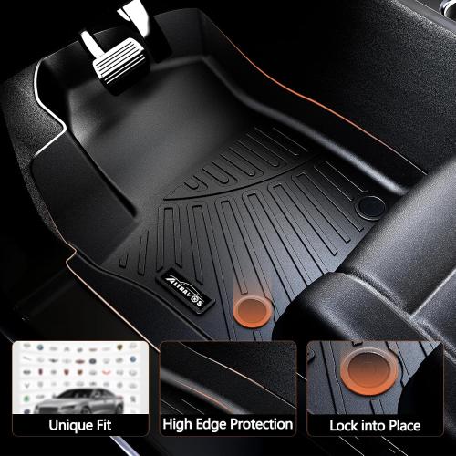 Floor Mats for 2021-2026 Jeep Grand Cherokee L (Only for 6 Seats) | 2nd Row Captain Chair, TPE All Weather Floor Liners & Trunk Mat & 2nd and 3rd Backrest Mat for Grand Cherokee L Accessories