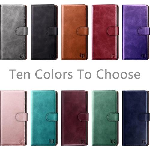 SUANPOT for Motorola Moto G 5G 2023 Wallet case 【RFID Blocking】 Credit Card Holder, Flip Folio Book PU Leather Phone case Shockproof Cover Women Men for MotoG 5G case Blue Green