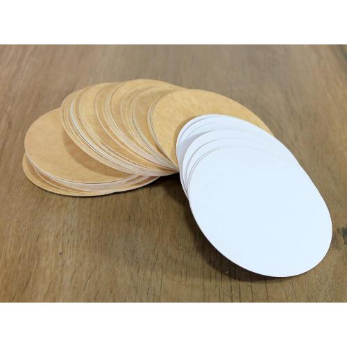 Brown 100 Pack eSplanade Disposable Coaster - Made of Paper (Set of 100) - Use and Throw Reversible Coasters - Perfect for Bar, Hotel, Restaurant Purpose & Parties (Brown Round)