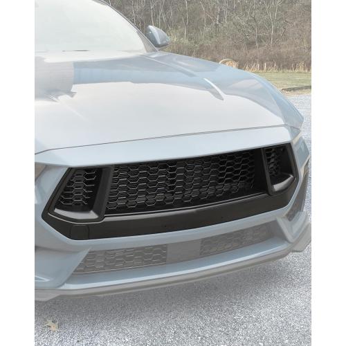 KEWISAUTO Front Bumper Upper Grille for Ford Mustang GT/EcoBoost 2025 2024, Center Insert Grill Cover Upper Grille Trim Panel for Ford Mustang GT Premium/EcoBoost Premium 2025 2024 Accessories