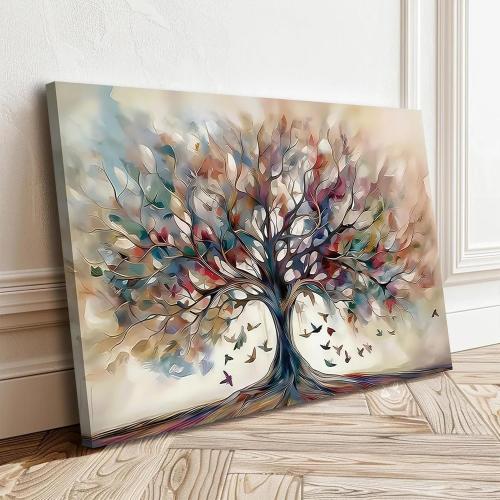 Kyiyhzp Tree of Life Canvas Wall Art plant abstract painting print artwork Modern Ready-to-Hang Decor for Living Room, Bedroom, Dining Room or Home Office, Nature Style Home Wall Decor Large